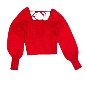 Strut And Bolt Red Sweater With Bow Size Small